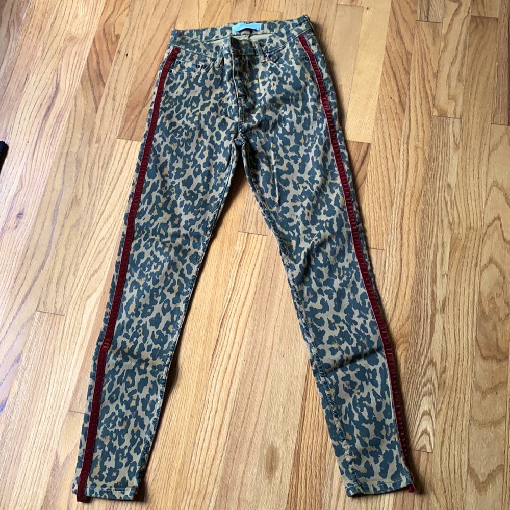 Animal print skinny jeans zara
